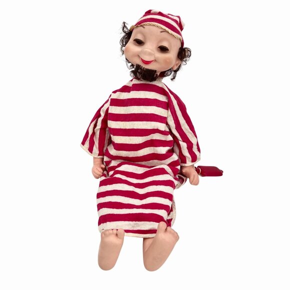 VINTAGE ZACK THE SACK WHIMSIE 1960 AMER DOLL W/ PJ'S CAP & HOT WATER BOTTLE! COL - Picture 3 of 9